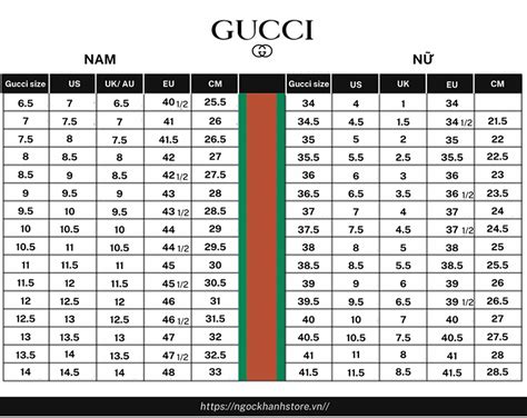 size giày gucci|bảng kích thước gucci.